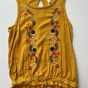 Yellow floral tank